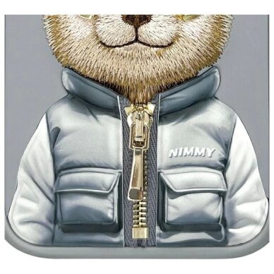 iPhone 16 dėklas Nimmy Cool&Cute 2.0 Bear – pilkas 8