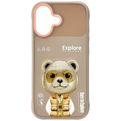 iPhone 17 Nimmy Cool & Cute 2.0 Bear dėklas – smėlinis