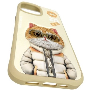 iPhone 15 Nimmy Cool & Cute 2.0 Cat dėklas – smėlio spalvos 8