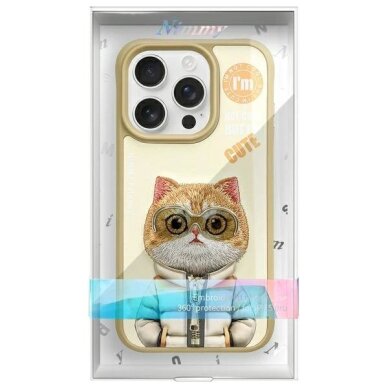 iPhone 15 Pro dėklas Nimmy Cool&Cute 2.0 Katė – žalias 11