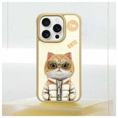 iPhone 15 Pro Max Nimmy Cool&Cute 2.0 katės dėklas – žalias 10