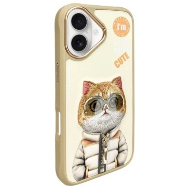 iPhone 16 dėklas Nimmy Cool&Cute 2.0 Cat – žalias 1