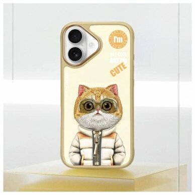 iPhone 16 dėklas Nimmy Cool&Cute 2.0 Cat – žalias 10