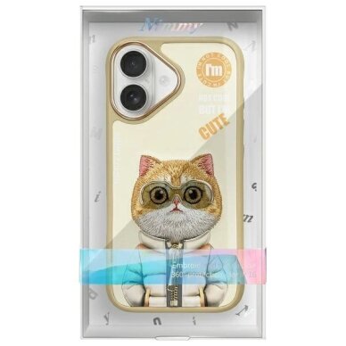iPhone 16 dėklas Nimmy Cool&Cute 2.0 Cat – žalias 11