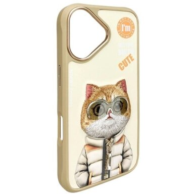 iPhone 16 dėklas Nimmy Cool&Cute 2.0 Cat – žalias 3