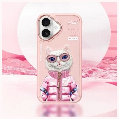 iPhone 16 dėklas Nimmy Cool&Cute 2.0 Cat – rožinis 10