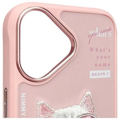 iPhone 16 dėklas Nimmy Cool&Cute 2.0 Cat – rožinis 4