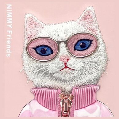 iPhone 16 dėklas Nimmy Cool&Cute 2.0 Cat – rožinis 9