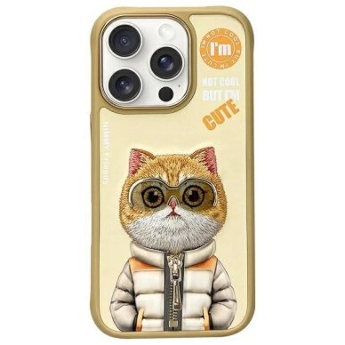iPhone 16 Pro Max dėklas Nimmy Cool&Cute 2.0 Cat – žalias