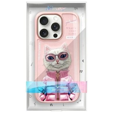 iPhone 16 Pro Max dėklas Nimmy Cool& Cute 2.0 Cat – rožinis 8