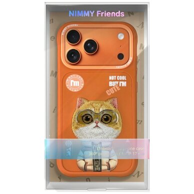 iPhone 17 Pro Nimmy Cool & Cute 2.0 Cat dėklas – oranžinis 6