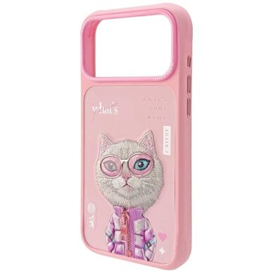 iPhone 17 Pro Nimmy Cool & Cute 2.0 Cat dėklas – rožinis 2
