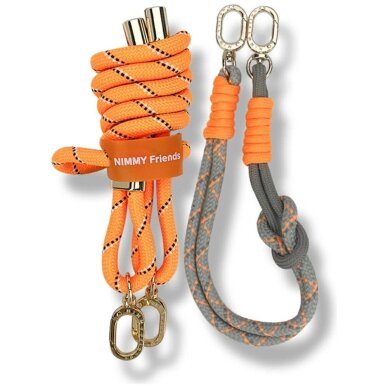 Nimmy Cool & Cute 2.0 crossbody + rankinio dirželio rinkinys – oranžinis-pilkas Nimmy Cool & Cute 2.0 crossbody + rankinio dirželio rinkinys – oranžinis-pilkas