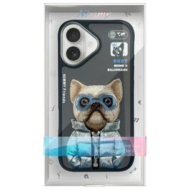 iPhone 16 dėklas Nimmy Cool& Cute 2.0 Dog – juodas 11