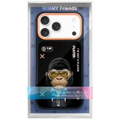 iPhone 17 Pro Nimmy Cool & Cute 2.0 Gorilla dėklas – juodas 6