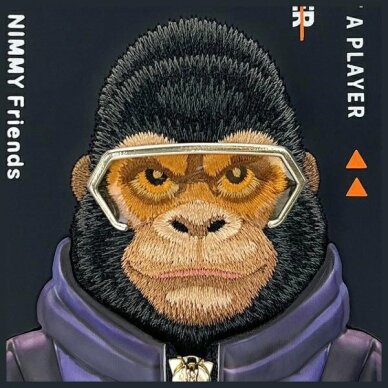 iPhone 15 Nimmy Cool&Cute 2.0 beždžionės dėklas – juodas 11