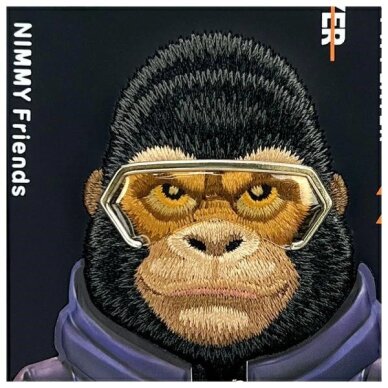 iPhone 16 dėklas Nimmy Cool&Cute 2.0 Monkey – juodas 9