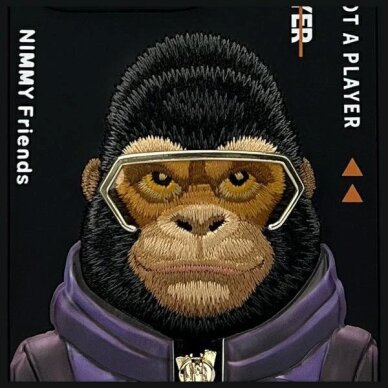 iPhone 16 Pro dėklas Nimmy Cool&Cute 2.0 Monkey – juodas 6