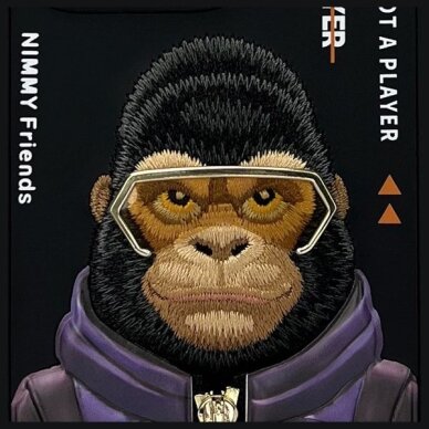 iPhone 16 Pro Max dėklas Nimmy Cool&Cute 2.0 Monkey – juodas 6