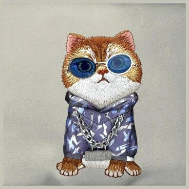 Nimmy Glasses Cool Cat rankinė su dirželiu – pilka 2