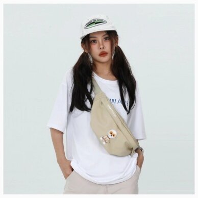 Nimmy Glasses Cool Cat rankinė su dirželiu – pilka 4