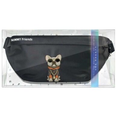 Nimmy Glasses Cool Dog rankinė su dirželiu – juoda 11
