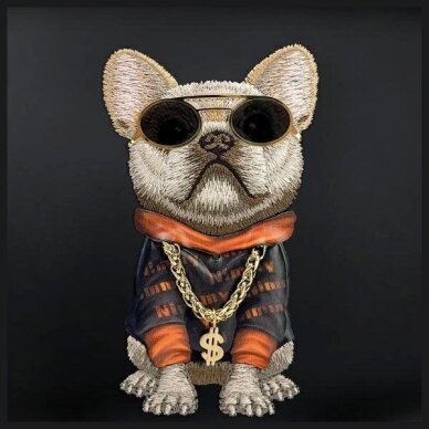 Nimmy Glasses Cool Dog rankinė su dirželiu – juoda 2
