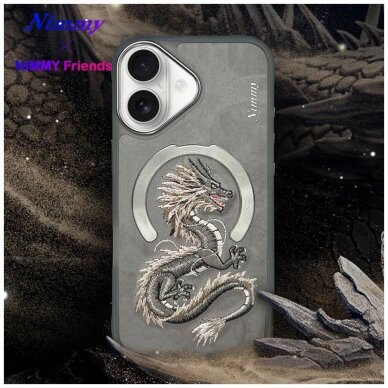 iPhone 16 Nimmy Dragon dėklas su MagSafe – pilkas 13