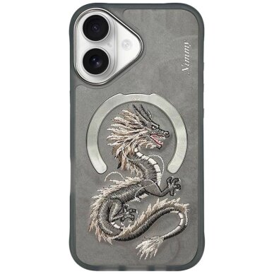 iPhone 16 Nimmy Dragon dėklas su MagSafe – pilkas