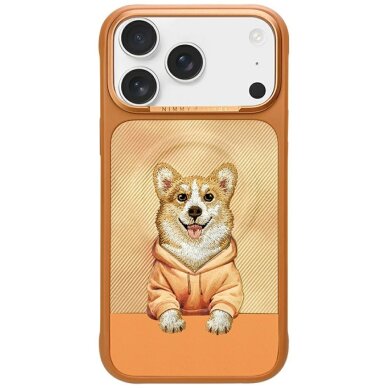 iPhone 17 Pro Nimmy Gentle Pets Series Dog MagSafe dėklas – oranžinis
