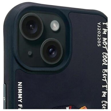 iPhone 15 Nimmy Glasses Cool Cat dėklas – juodas 2 iPhone 15 Nimmy Glasses Cool Cat dėklas – juodas 2