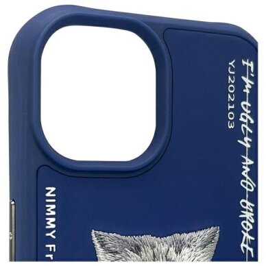 iPhone 15 Nimmy Glasses Cool Cat dėklas – mėlynas 7 iPhone 15 Nimmy Glasses Cool Cat dėklas – mėlynas 7