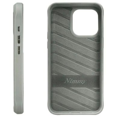 iPhone 15 Pro Nimmy Glasses Cool Cat dėklas – pilkas 1