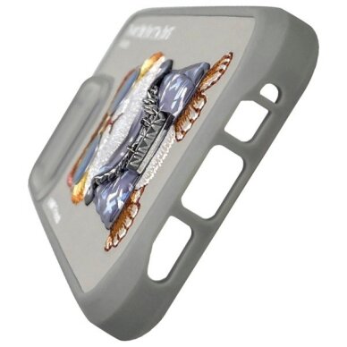 iPhone 15 Pro Nimmy Glasses Cool Cat dėklas – pilkas 5