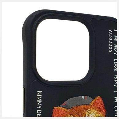 iPhone 15 Pro Max Nimmy Glasses Cool Cat dėklas – juodas 2