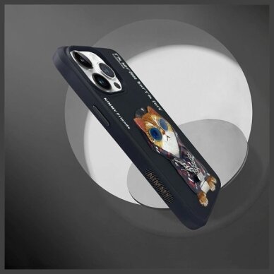 iPhone 15 Pro Max Nimmy Glasses Cool Cat dėklas – juodas 7