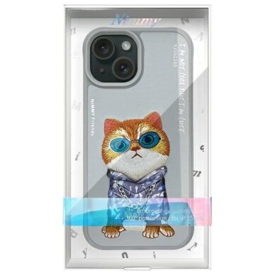 iPhone 15 Nimmy Glasses Cool Cat dėklas – pilkas 11 iPhone 15 Nimmy Glasses Cool Cat dėklas – pilkas 11