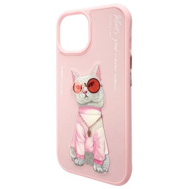 iPhone 15 Nimmy Glasses Cool Cat dėklas – rožinis 5 iPhone 15 Nimmy Glasses Cool Cat dėklas – rožinis 5