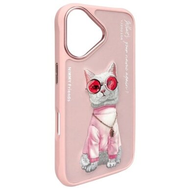 iPhone 16 dėklas Nimmy Glasses Cool Cat – rožinis 3 iPhone 16 dėklas Nimmy Glasses Cool Cat – rožinis 3