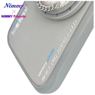 iPhone 16 Nimmy Glasses Cool Cat dėklas su MagSafe – pilkas 10