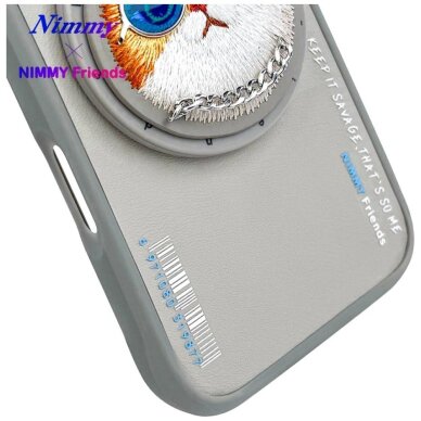 iPhone 16 Nimmy Glasses Cool Cat dėklas su MagSafe – pilkas 11