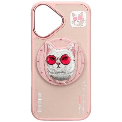iPhone 16 Nimmy Glasses Cool Cat dėklas su MagSafe – rožinis 1 iPhone 16 Nimmy Glasses Cool Cat dėklas su MagSafe – rožinis 1