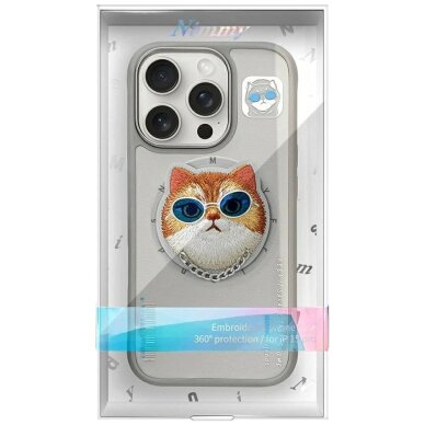 iPhone 16 Pro Nimmy Glasses Cool Cat MagSafe dėklas – pilkas 9 iPhone 16 Pro Nimmy Glasses Cool Cat MagSafe dėklas – pilkas 9