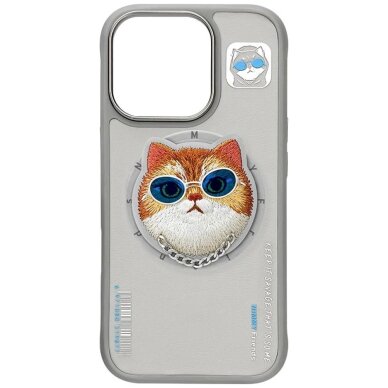 iPhone 16 Pro Max Nimmy Glasses Cool Cat dėklas su MagSafe – pilkas 5 iPhone 16 Pro Max Nimmy Glasses Cool Cat dėklas su MagSafe – pilkas 5