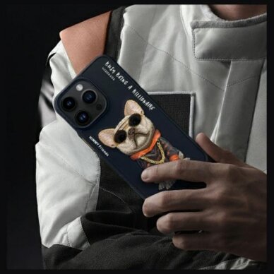 iPhone 15 Pro Nimmy Glasses Cool Dog dėklas – juodas 9