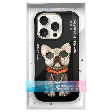 iPhone 16 Pro dėklas Nimmy Glasses Cool Dog – juodas 8