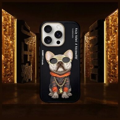 iPhone 16 Pro Max Nimmy Glasses Cool Dog dėklas – juodas 7