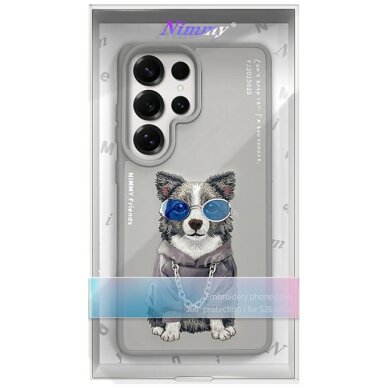 Samsung Galaxy S26 Ultra Nimmy Glasses Cool Dog dėklas – pilkas 5