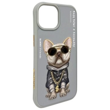 iPhone 15 Nimmy Glasses Cool Dog dėklas – pilkas 6 iPhone 15 Nimmy Glasses Cool Dog dėklas – pilkas 6