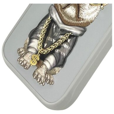 iPhone 15 Pro Nimmy Glasses Cool Dog dėklas – pilkas 3